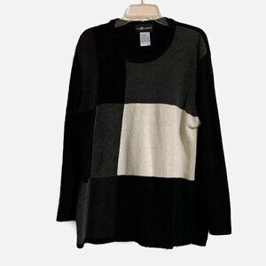 Sag Harbor Soft, Cozy, Oversized Chunky Black Pullover Sweater. Size Large